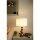 retro home design Eskitme Ayaklı Silindir Beyaz Renkli Kumaşlı Masa Lambası Abajur Salon Yatak Odası
