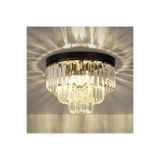 retro home design Retro Siyah Kristal Taşlı Modern Salon Yatak Odası Lüks Plafonyer Avize
