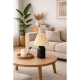 retro home design Siyah Sıvama Ayaklı Komidin Üstü Şık Dekoratif Umbrella Şapkalı Masa Lambası Abajur