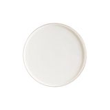 Retro Hygge 6 Adet 28cm Kahverengi Kenar Çizgili Porselen Düz Tabak