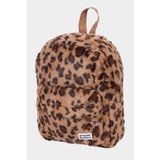 Retro Kadın Leopar Desenli Sırt Çantası - Günlük ve Şık Kullanım Için - Siyah - Kahve Leopar