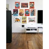 Retro Klasik Araba Mdf Dekoratif Tablo 10 Adet A4 (20Cmx29cm) Nostaljik Otomobil Tutkunlarına Özel Mdf Tablo İle Nostaljiyi Yakala! Kafe, İş Yeri, Ev Dekorasyonunuza Ruh Katan Dekoratif Hediyelik Tabl