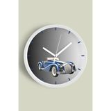 Retro Klasik Araba Modern Duvar Saati - 25cm - Önü Camlı Beyaz Kasa - Sessiz Mekanizma, JH1043S25BKP