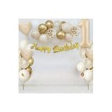 Retro Krem Kalpli Balon Zincir Set
