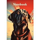 Retro Labrador: Lined notebook