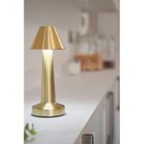 Retro Masa Lambası Dimmerli Şarjlı Dekoratif Dokunmatik Gece Lambası (Gold, Abajur model)