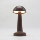 RETRO MASA LAMBASI MANTAR MODEL USB ŞARJLI LED MASA LAMBASI KAHVERENGİ