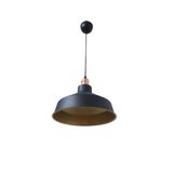 Retro Metal Bakır Duylu Siyah İçi Gold Kafe Mutfak Aydınlatma Avize Çap:30 Cm