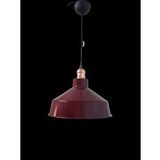 Retro Metal Bordo Bakır Duylu Dekoratif Ruktik Tekli Sarkıt Kafe Mutfak Aydınlatma Çap:30 Cm