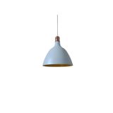Retro Metal Dekoratif Beyaz İçi Gold Bakır Duylu Tekli Sarkıt Avize Çap:28 Cm