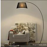 Retro Metal Dekoratif Rustik Siyah C Kol Başlık Köşe Lambası Lambader Başlık Çap:40 cm