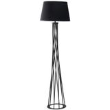 Retro Metal Dekoratif Siyah Köşe Lambası Lambader Başlık Çap:45 cm