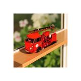 Retro Metal İtfaiye Araba Biblo – Kırmızı Vintage Model | Dekoratif Obje 28,5x13x14 CM