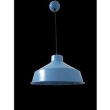 Retro Metal Mavi Dekoratif Tekli Kafe Mutfak Çocuk Odası Sarkıt Avize Çap:30 Cm