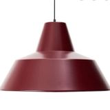 Retro Metal Sarkıt Avize Rustik Tekli Sarkıt Bordo İçi Beyaz Cafe Mutfak Aydınlatma 22 Cm