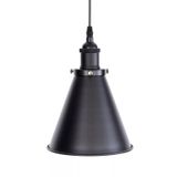 Retro Metal Sarkıt Avize Rustik Tekli Sarkıt Siyah 18 cm en