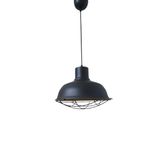 Retro Metal Siyah Dekoratif Kafesli Siyah İçi Siyah Mutfak Avize Çap:30 Cm