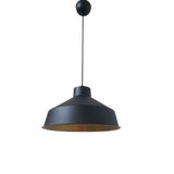 Retro Metal Siyah Dekoratif Siyah İçi Gold Kafe Mutfak Avize Çap:30 Cm