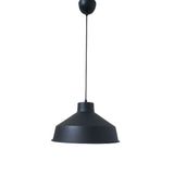 Retro Metal Siyah Dekoratif Siyah İçi Siyah Kafe Mutfak Avize Çap:30 Cm
