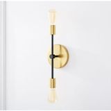 Retro Modern Gold Dekoratif 2 Li Rustik Duvar Aplik