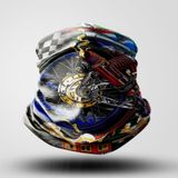 Retro Motorcu Bandana Maske Outdoor Boyunluk Unisex Siyah