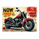 Retro Motosiklet Posteri Modern Ahşap Tablo 35cm X50cm