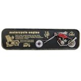 Retro Motosiklet Temalı Dekoratif Duvar Saati ve Tablo | 78x20 cm Endüstriyel Metal Tasarım | Vintage Motorsiklet Motoru Detaylı Duvar Dekoru