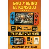 Retro Oyun Konsolu, 7 Inç IPS Ekran, 128GB Hafıza Kartı Desteği, Ps1 ve Nes Uyumlu