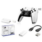 Retro Oyun Stick Hdmi Çift Gamepad Seti 2.4G Kablosuz - Beyaz Hd330