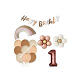 Retro Papatya Folyo Gökkuşagi Yaş Balon Set, 1