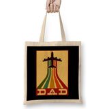 Retro Pilot Dad Vintage Airplane Aviation Father Bez Çanta Uzun Saplı - Açık Bej - 40 X 40