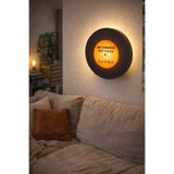Retro Plak LED Duvar Lambası – Dekoratif İç Mekan ve Salon - Müzik Temalı Duvar Aydınlatması 18 cm Turuncu tek ebat