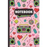 Retro Pop Notebook – 90s Aesthetic Journal with Boombox Pattern: Fun & Colorful Lined Notebook for Teens, Artists, and Retro Lovers – 6x9", 120 Pages