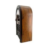Retro Radyo Taşınabilir Bluetooth Speaker ve Hoparlör Ahşap Kaplama Klasik Antika Tarzı Iç ve Dış Mekan Multiband USB Girişli Dekoratif Klasik Radyo R-1950-BTL (Bordo R-1950-BTL)