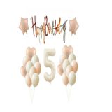 Retro Renk Doğum Günü Balon Set, 5