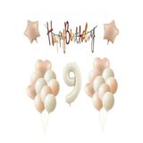 Retro Renk Doğum Günü Balon Set, 9