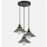 RETRO RUSTİK GRİ BAŞLIKLI METAL SARKIT VİNTAGE AVİZE MYL003105