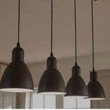 retro rustik masa üstü dörtlü metal avize 100CM SİYAH TABAN MYL002719