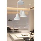Retro Rustik Model Modern Beton Görünümlü 3'lü Beyaz Sarkıt Avize Cafe Yatak Odası Ofis Salon Mutfak - 1
