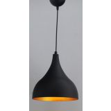 RETRO RUSTİK SİYAH İÇİ ALTIN METAL SARKIT AVİZE MYL002103