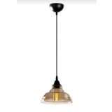 RETRO RUSTİK VİNTAGE BAL CAM TEKLİ SARKIT AVİZE EN 20 CM MYL002640