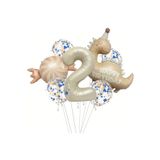 Retro Şapkali Dinazor Şeker Folyolu Yaş Balon Set, 2