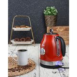 Retro Su Isıtıcısı, 1,7l, 2200W, Şık Kırmızı Tasarım - Altın - Turkuaz