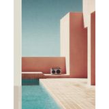 RETRO SUMMER VIBE NOTEBOOK – Boombox & Sunset Walls | 120 Lined Pages | 6x8 Matte Cover