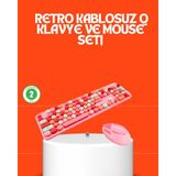 Retro Tarz Bluetooth 5.1 Klavye – Win/osx/android/ios Uyumlu - Çok Renkli