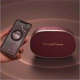 Retro Tasarım Bluetooth Hoparlör Bordo 5.0 Şık Özel Tasarım 5 Saat Oynatma Süresi