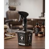 Retro Tasarım Kuaför Su Spreyi Kare Berber Fısfıs Şişesi Siyah 600ml