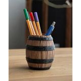 Retro Tasarım Varil Kalemlik – Rustik Masaüstü Düzenleyici Masanızda Eskitme Şıklığı ve Endüstriyel Düzen bir arada! Barrel Pen Holder