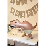 Retro Trex Dinozor Folyo Balon Retro Renkler Dinazor Şekilli Balon 64x41 cm