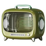 Retro TV Tasarımlı Kedi Taşıma Çantası, Sıcaklık ve Nem Göstergeli, 10 Kg'a Kadar Evcil Hayvanlar için, 3 Yönlü Havalandırma, Geniş İç Alan ve Yumuşak Ped, Hafif ve Dayanıklı (1.98kg)